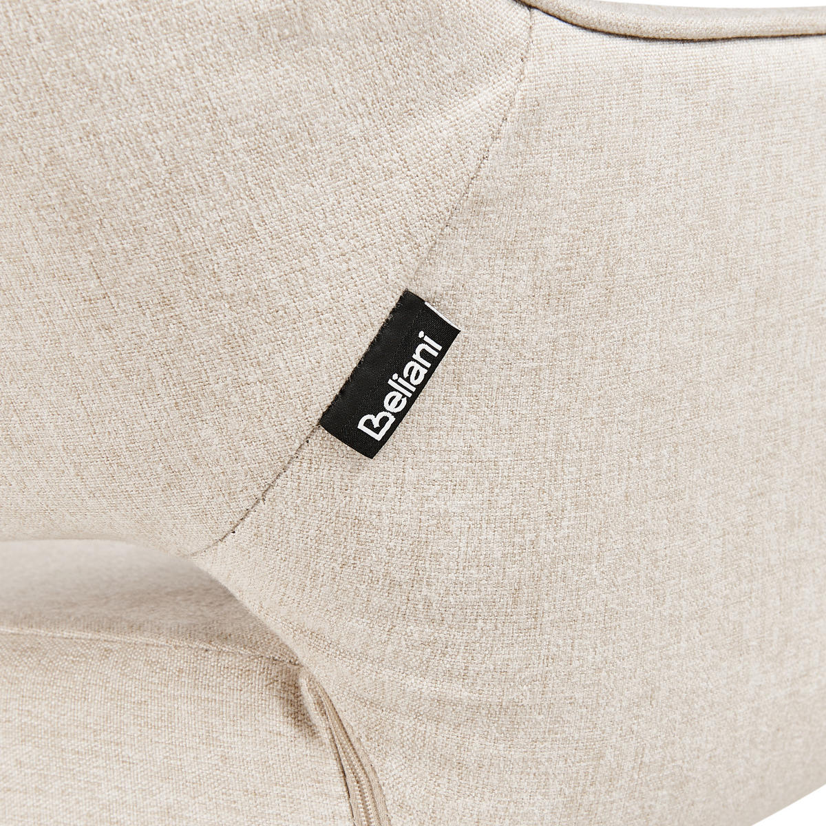 ESSZIMMERSTUHL 2er-Set Hellbeige Loures - Beige/Schwarz, Textil (56/80/63cm) - Beliani