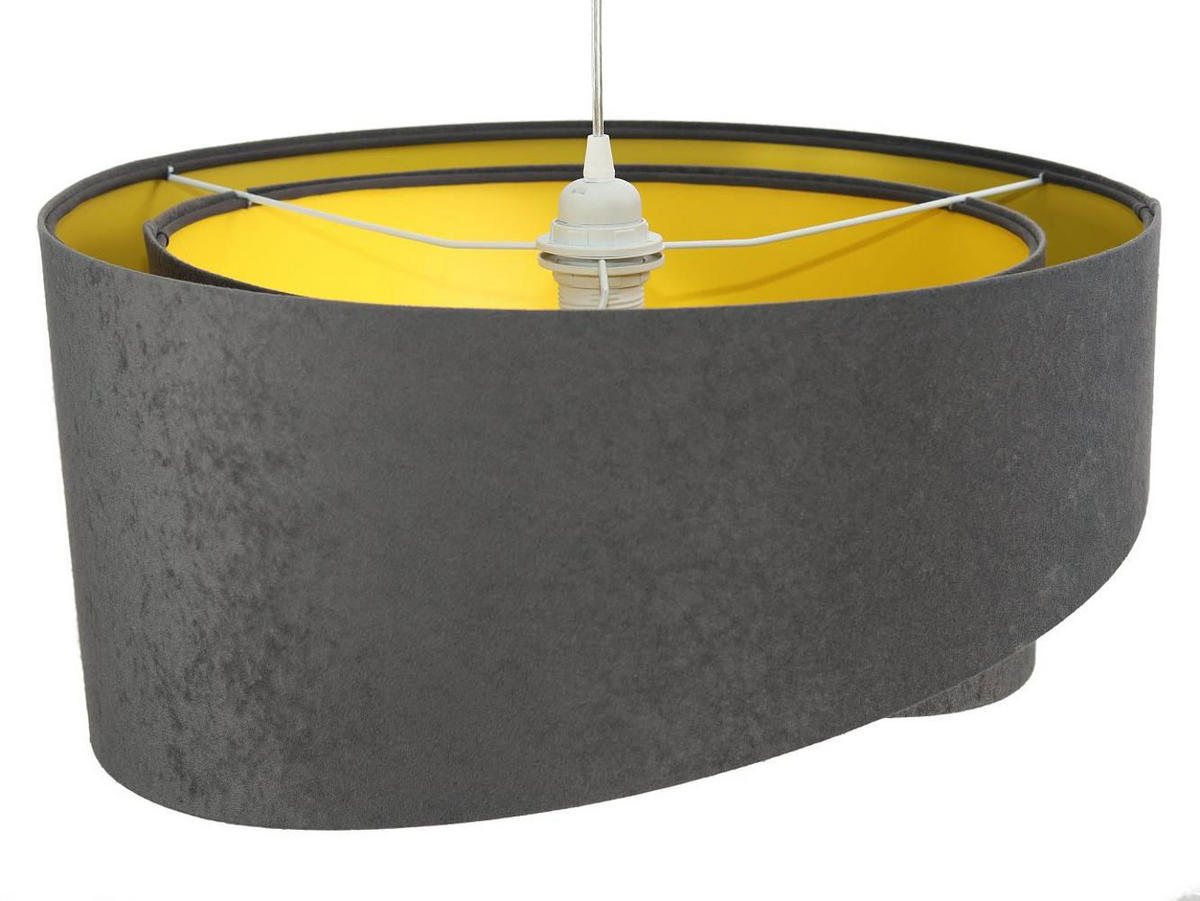 HÄNGELEUCHTE Grau 50/23 cm - Gelb, Kunststoff (50/1.3/23cm) - ONZENO