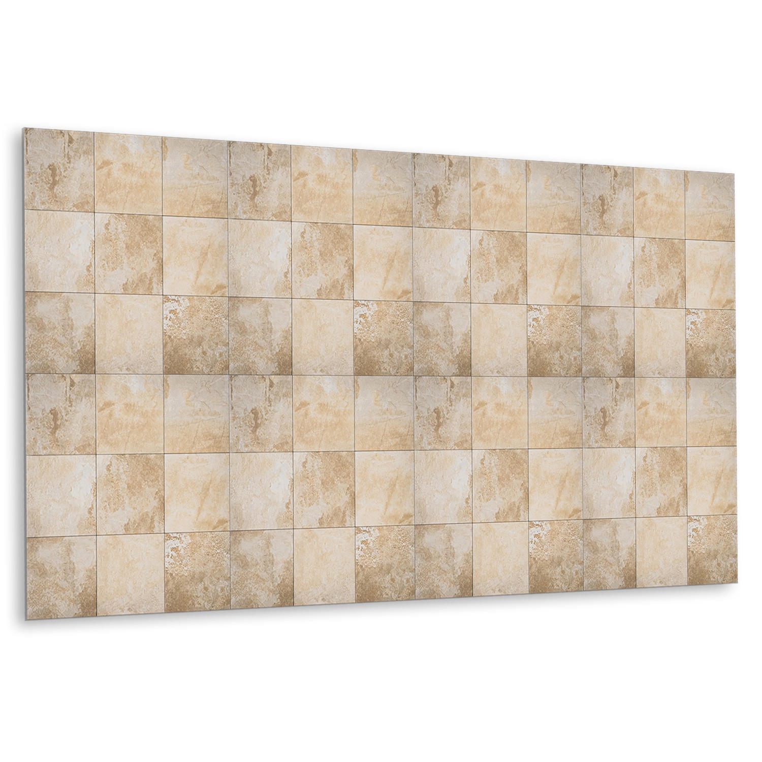 WANDPANEEL 100 x 50 cm Steinstruktur - Hellbraun/Goldfarben, Textil (100/1.6/50cm) - TULUP