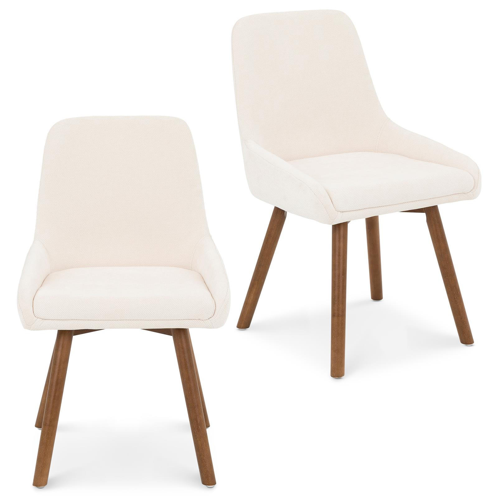 ESSZIMMERSTÜHLE PIPPA 2er-Set cremeweiß - Creme, Textil (82/42/58cm) - IDIMEX