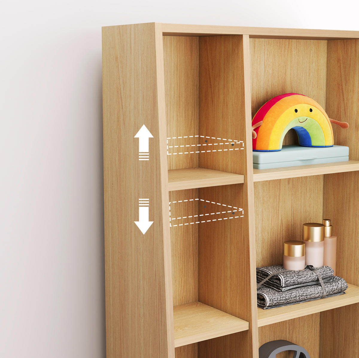 HIGHBOARD 60/165/28 cm Natur aus MDF mit Spiegeltür - Naturfarben, Holzwerkstoff (28/165/60cm) - OKMYHOME