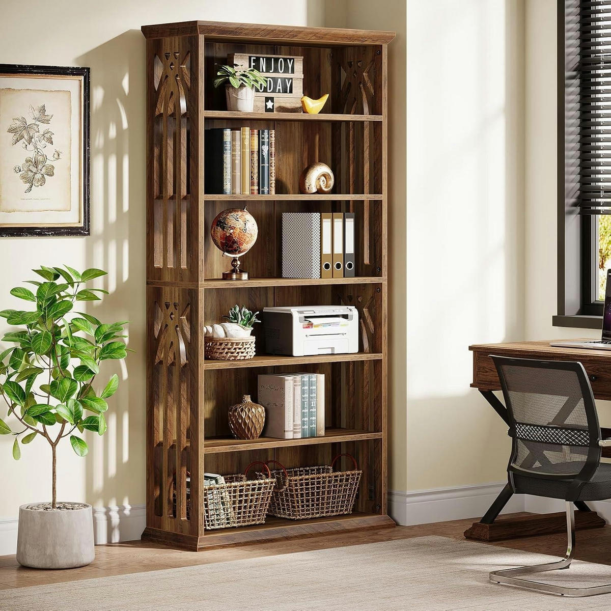 BÜCHERREGAL 190 cm Braun - Braun, Holzwerkstoff (70/180/30cm)