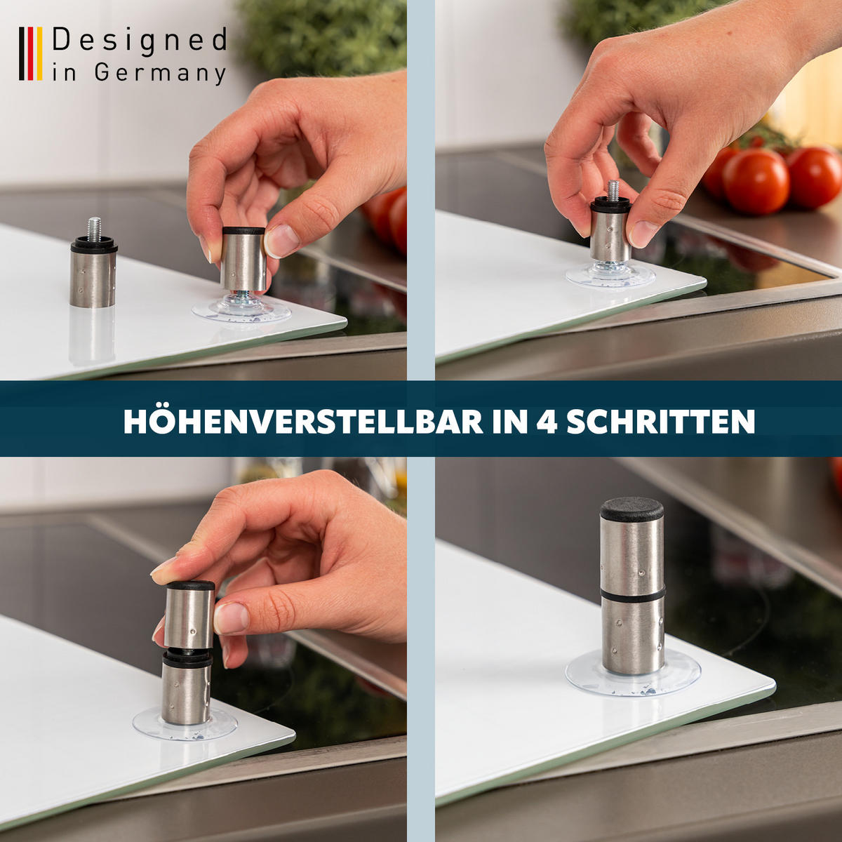 HERDABDECKPLATTE, weiß - Weiß, Glas (30/6/52cm) - bremermann