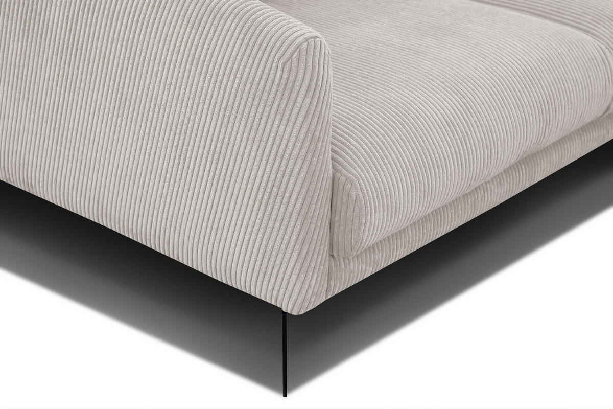 SOFA VILT 3-Sitzer, weiß - Schwarz/Weiß, Holzwerkstoff/Kunststoff (202/89/94cm) - Courtois Laville