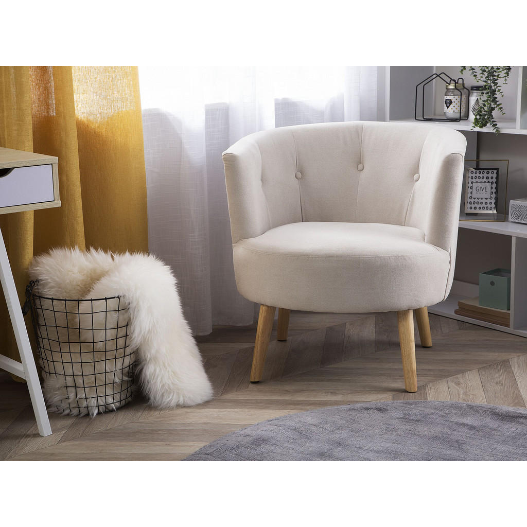 Thumbnail - Beliani Sessel, Weiß, Textil, 1-Sitzer, 72x74x73 cm, Wohnzimmer, Sessel, Polstersessel