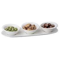 DIPSCHALEN Set MIRA 4tlg. - Weiß, Keramik (13/35/6cm) - Mulex