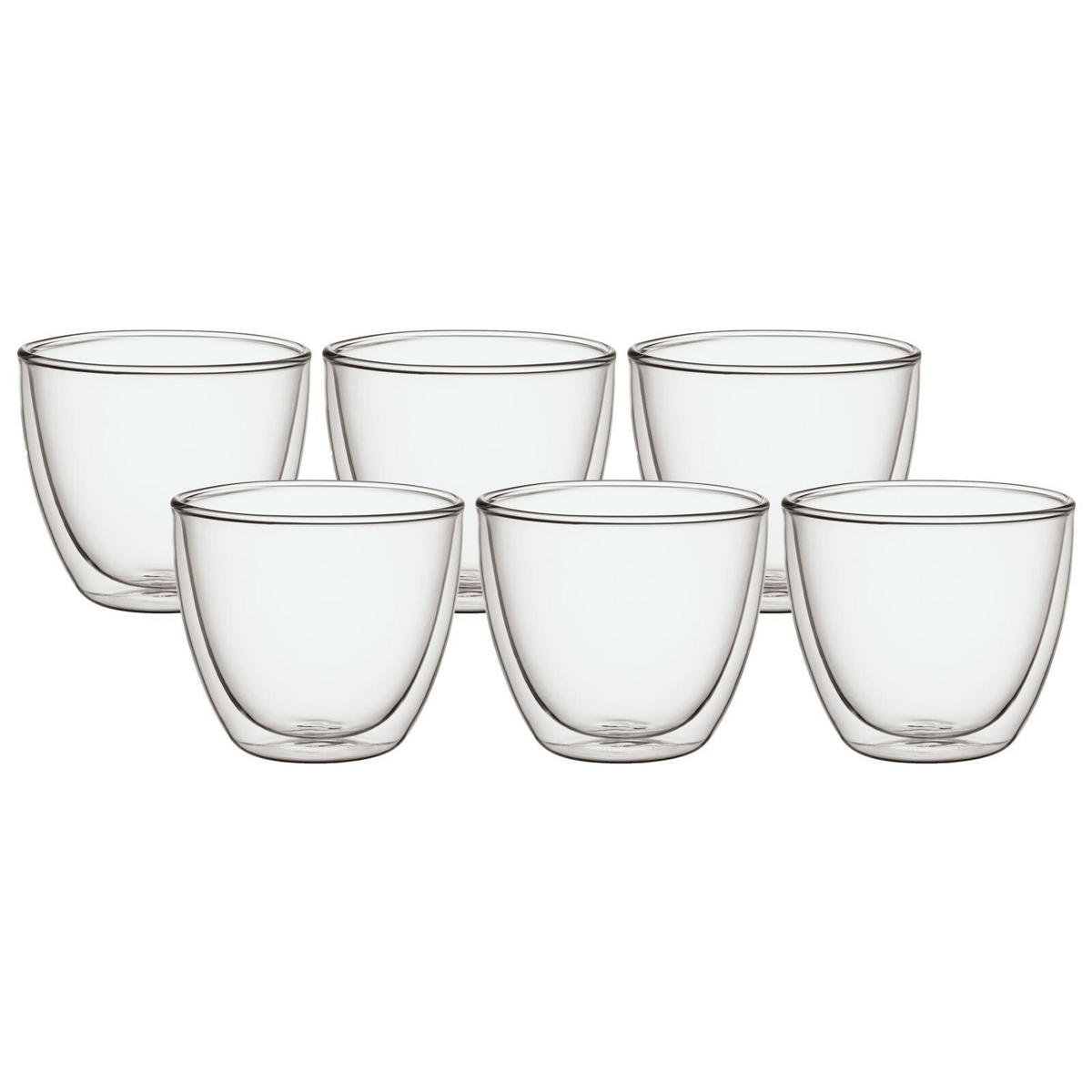 DOPPELWANDIGE BECHER Manufacture Rock transparent 250 ml 6er Set - Transparent, Glas (0.25L) - Villeroy & Boch