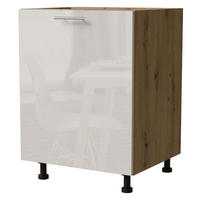 UNTERSCHRANK Brerra D1D/60 60 / 50 / 82 cm - Creme/Eiche Artisan, Holz/Holzwerkstoff (60/82/50cm) - Feldmann-Wohnen