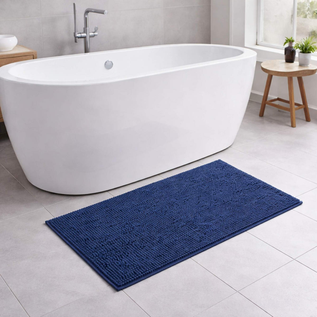 BADEMATTE PARIS - Dunkelblau, Textil (70/120cm) - WohnDirect