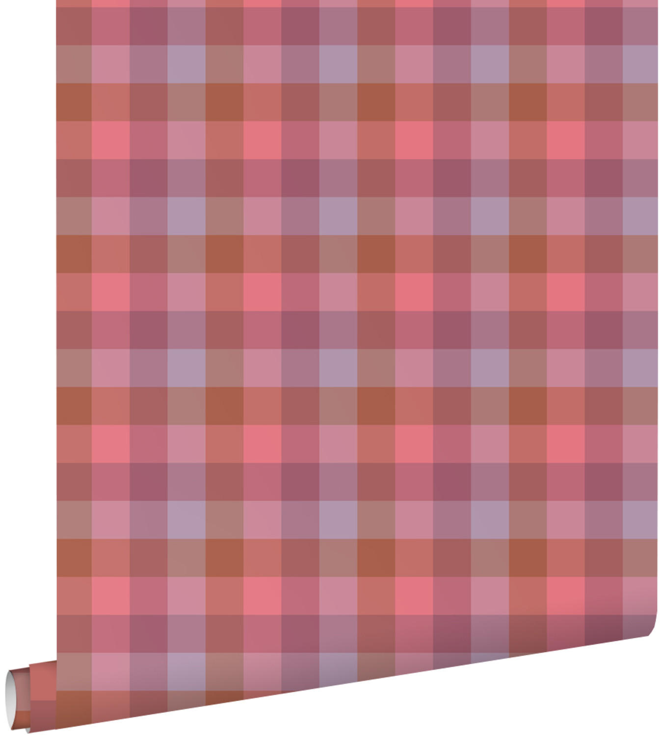 TAPETE Karomuster 50 x 900 cm - Pink, Papier (50/0.1cm) - ESTAhome