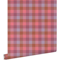 TAPETE Karomuster 50 x 900 cm - Pink, Papier (50/0.1cm) - ESTAhome