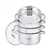 TOPF Silber 22/22/11 cm KB7143 - Silberfarben, Metall (22cm) - Klausberg 