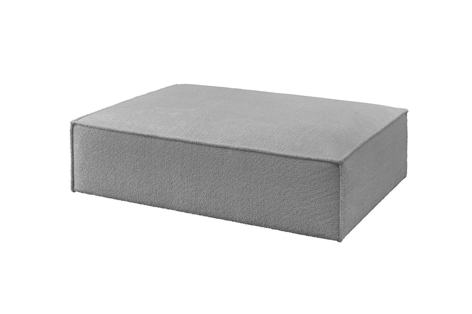 POLSTERHOCKER CARMO Grau Flachgewebe - Grau, Textil (145/43/100cm) - KAWOLA
