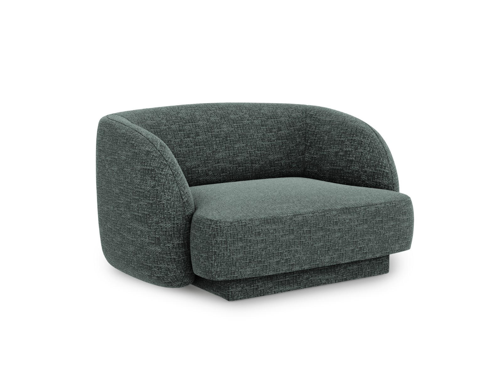 SESSEL Miley aus Chenille-Stoff petrol - Petrol, Textil (90/70/103cm) - Micadoni