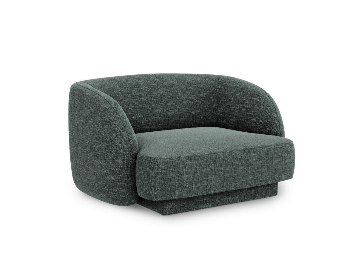 SESSEL Miley aus Chenille-Stoff petrol - Petrol, Textil (90/70/103cm) - Micadoni
