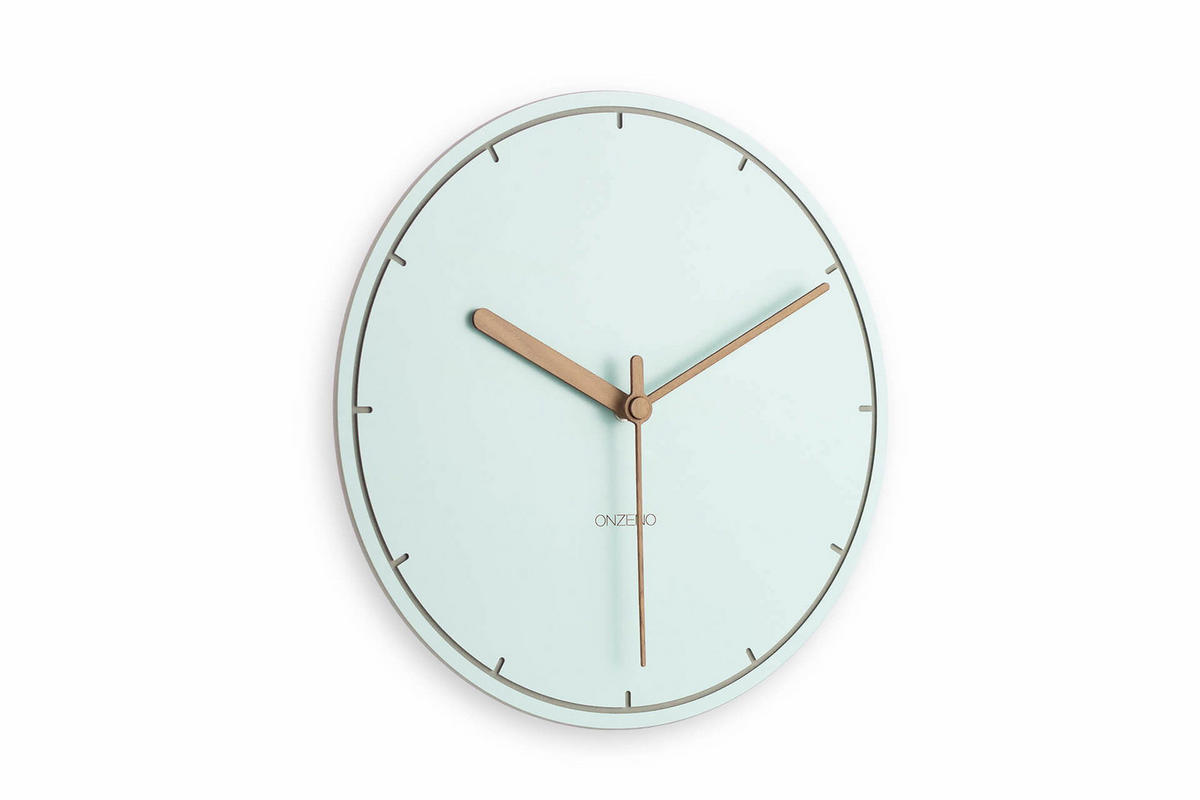 WANDUHR Design Blau 29/29 cm - Türkis, Holzwerkstoff (0.44/29/1cm) - ONZENO