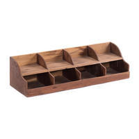 ORGANIZER Storage 80 Mahagoni Massivholz, 8 Fächer naturfarben - Naturfarben, Holz (25/80/20cm) - DESIGN DELIGHTS