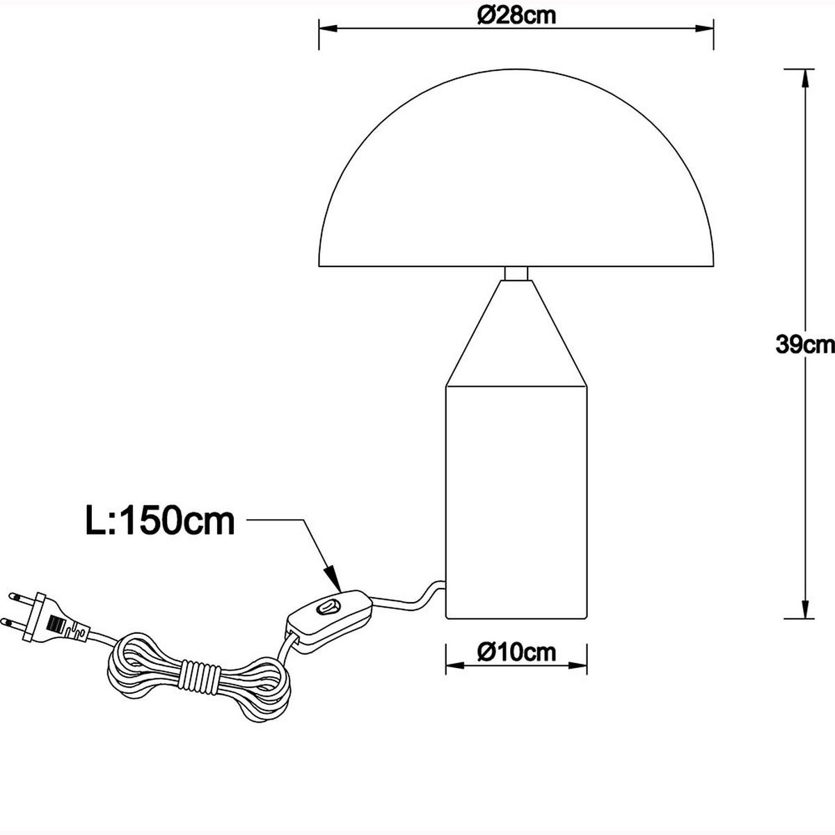 TISCHLEUCHTE Metall Sandfarben Beige 2 flammig - Beige, Metall (28/28/39cm) - Globo Lighting