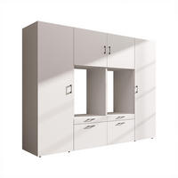 WASCHMASCHINENSCHRANK Serie 2 254cm Breit, 205cm Hoch - Weiß, Holzwerkstoff (254/205/67cm)
