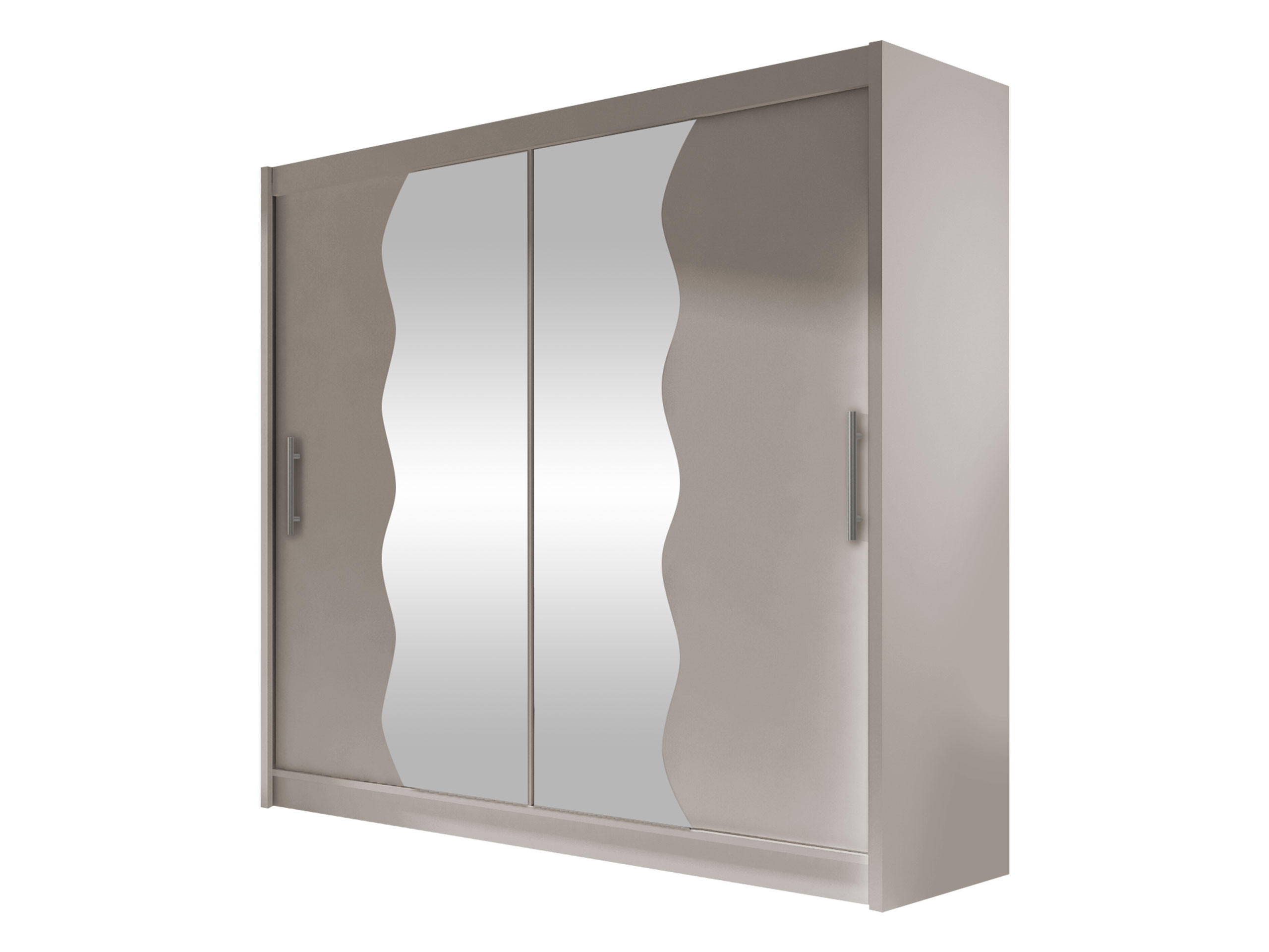 KLEIDERSCHRANK London X - Kaschmir/Silberfarben, Holzwerkstoff/Kunststoff (180/215/58cm) - MIRJAN24