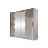 KLEIDERSCHRANK London X - Kaschmir/Silberfarben, Holzwerkstoff/Kunststoff (180/215/58cm) - MIRJAN24