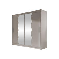 KLEIDERSCHRANK London X - Kaschmir/Silberfarben, Holzwerkstoff/Kunststoff (180/215/58cm) - MIRJAN24