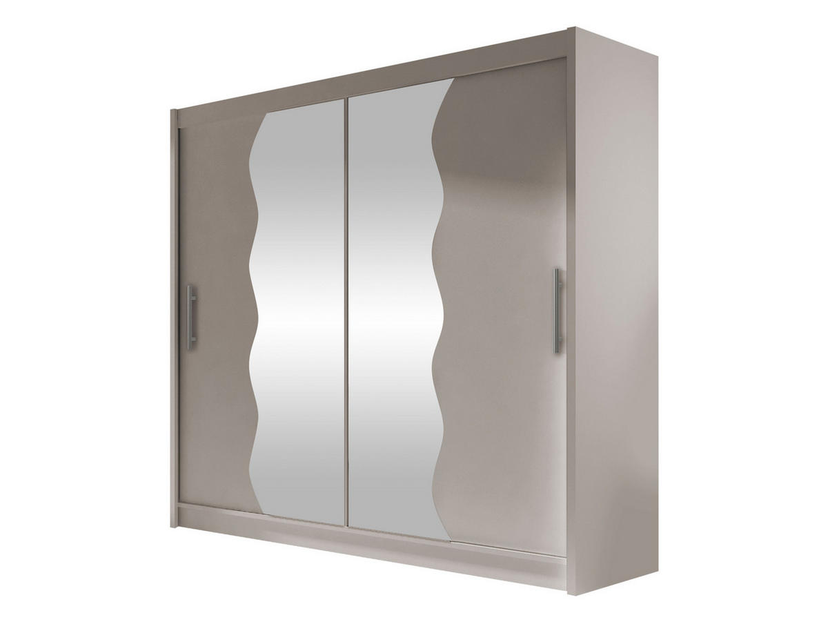 KLEIDERSCHRANK London X - Kaschmir/Silberfarben, Holzwerkstoff/Kunststoff (180/215/58cm) - MIRJAN24