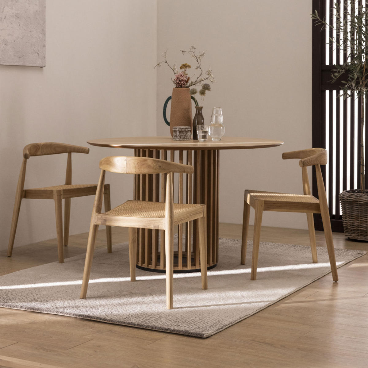 DESIGN-STUHL - Dunkles Holz - 2er-Set - Nussbaumfarben, Holz (68/73/48cm) - Drawer