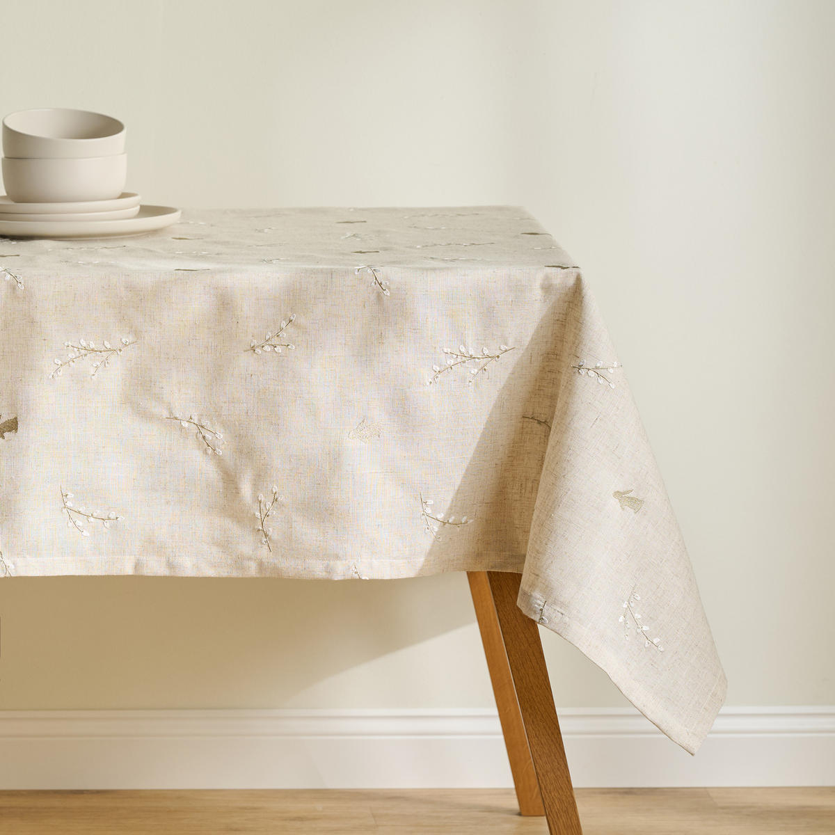 TISCHDECKE Bazinka - Beige, Textil (180/130/1cm) - home&you