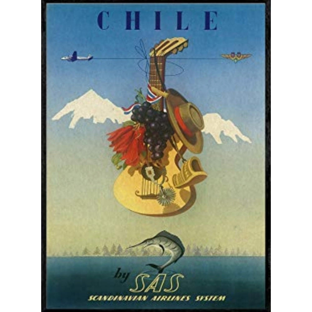 POSTER Chile A3 Rahmenlos - Klar, Papier (29.7/5/42cm) - Nacnic