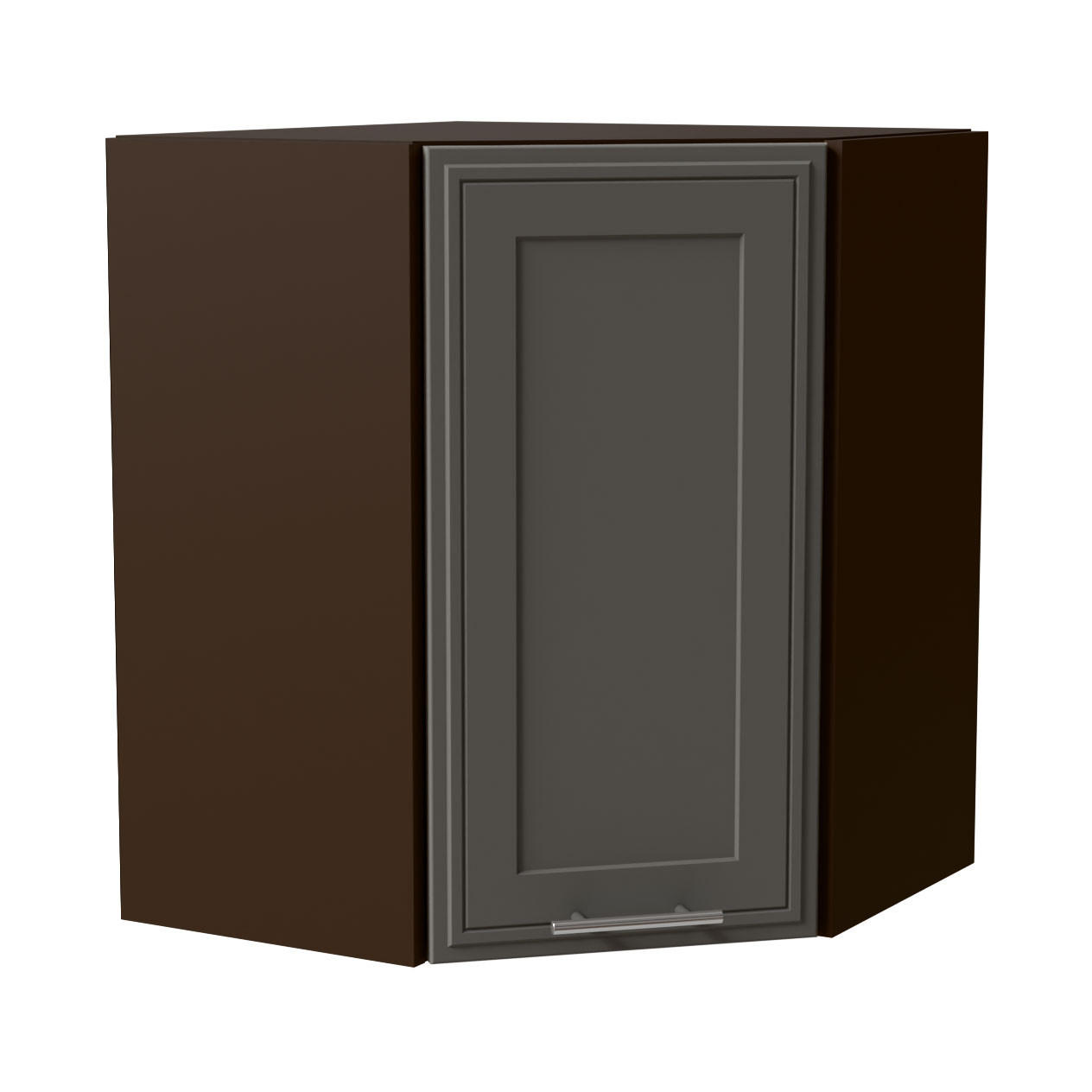 ECKHÄNGESCHRANK Salo W10/60 Dust Grey Matt / Lava 60 / 60 / 72cm - Dunkelgrau/Grau, Holz/Holzwerkstoff (60/72/60cm) - Feldmann-Wohnen