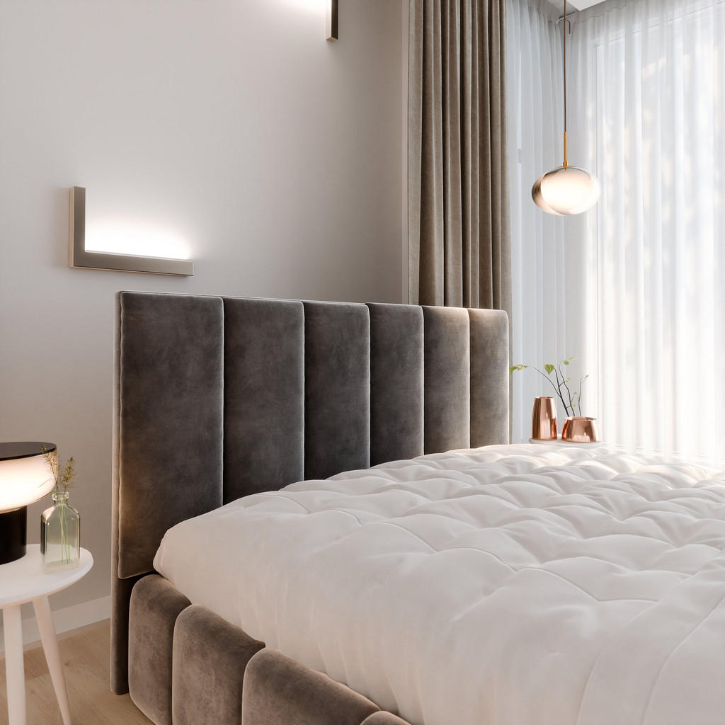 Thumbnail - Masseno Polsterbett, Blau, Holz, 180x200 cm, Schlafzimmer, Betten, Polsterbetten