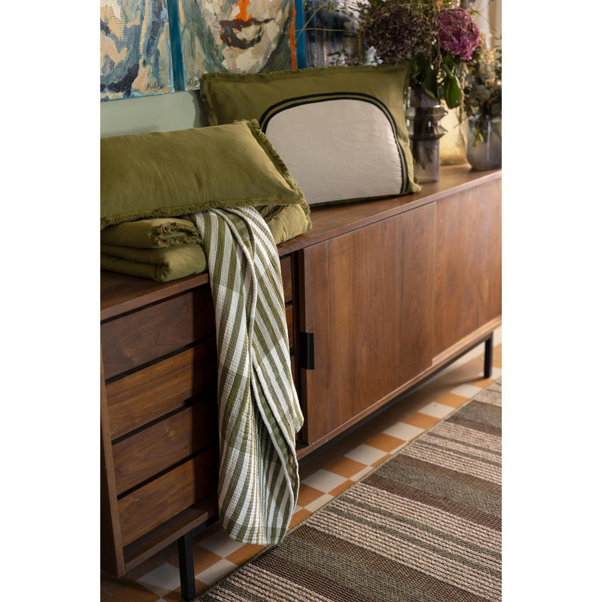 TAGESDECKE Calista olivgrün 180 x 260 cm - Olivgrün, Textil (180/260cm) - Vivaraise