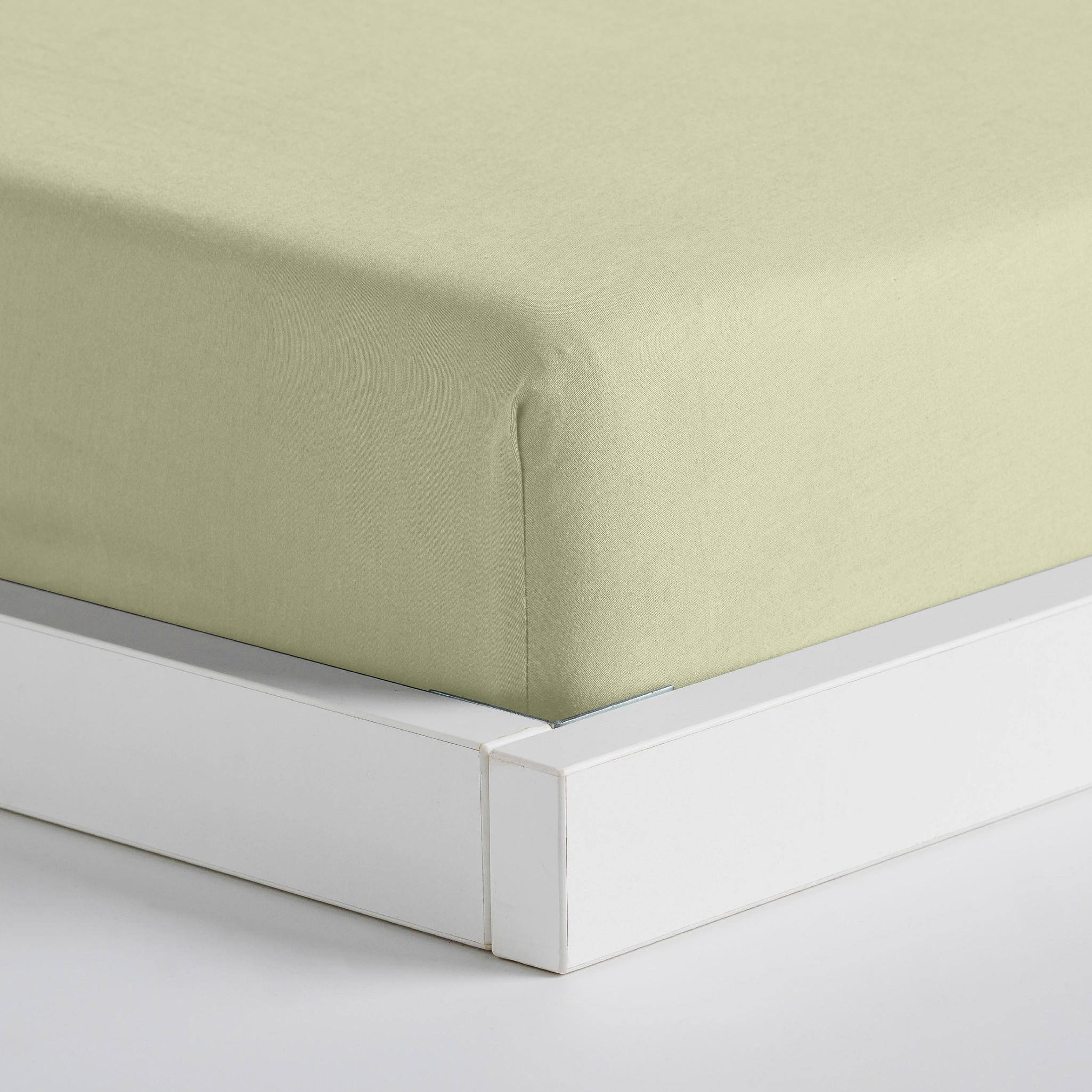 SPANNBETTLAKEN Satinette - Hellgrün, Textil (160/200cm) - home&you