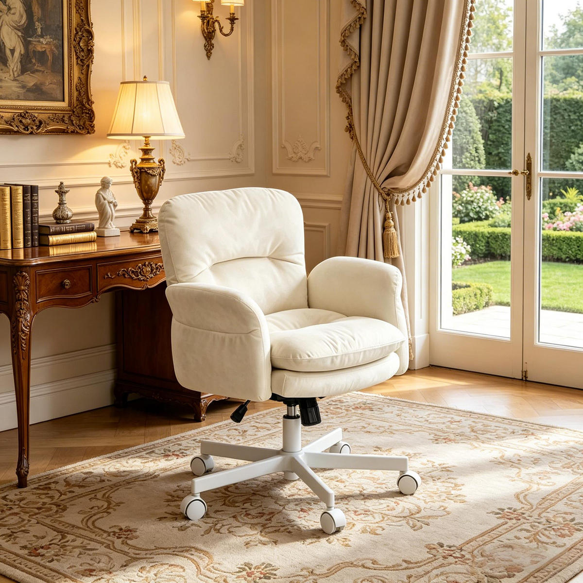 POLSTERSTUHL Beige Drehbar - Beige, Metall (68/92.5/71cm) - PANGIVO
