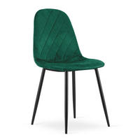 STUHL PIENZA 1 Stück, Blau, mit Samtstoff gepolstert - Blau, Textil/Metall (45/88/51cm) - Komodee