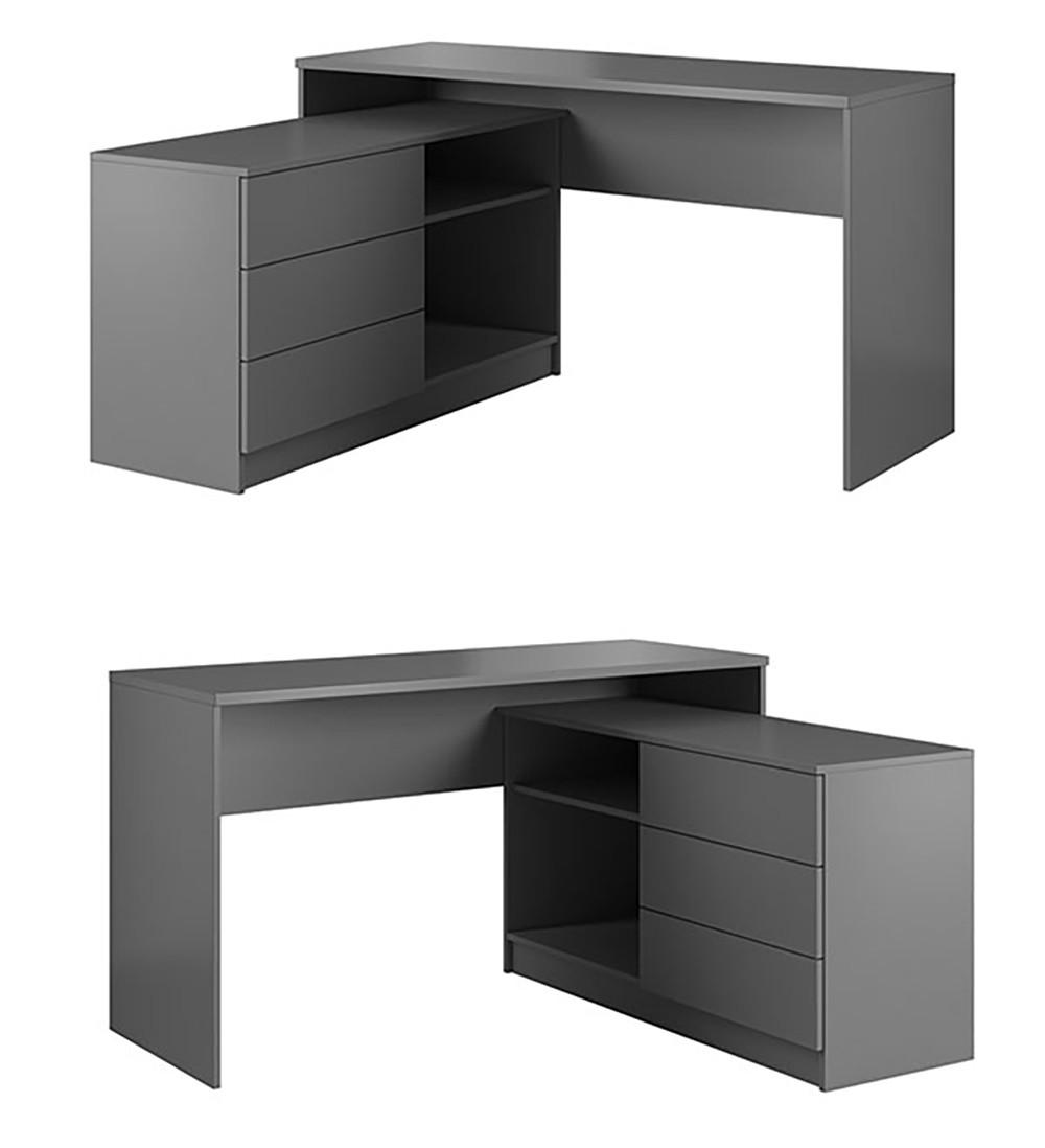 Feldmann-Wohnen SCHREIBTISCH Graphit 138cm × 76cm × 50cm