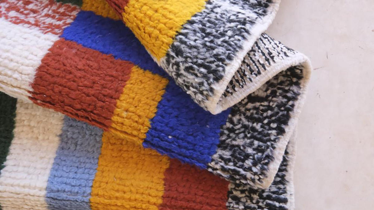 BERBERTEPPICH aus Marokko abstrakt farbig mehrfarbig - Multicolor, Naturmaterialien (219/282cm) - AFK Living