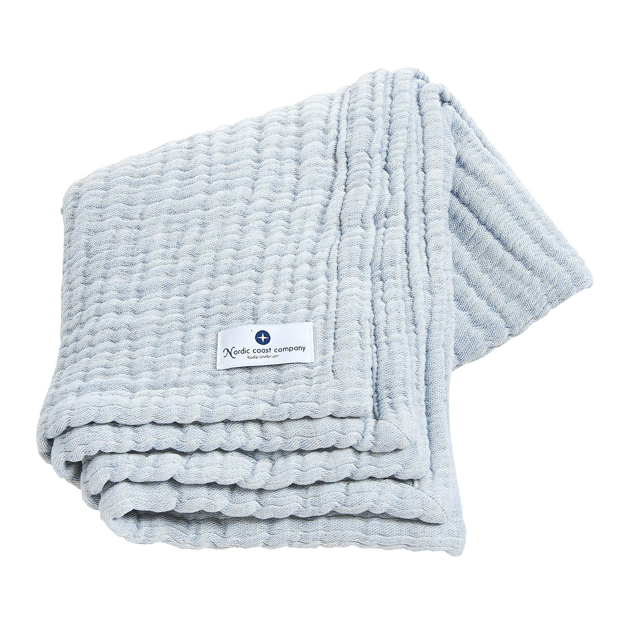 MUSSELINDECKE Blau - Blau, Textil (80/80cm) - nordic coast company