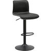 BARHOCKER Lederlook Schwarz - Schwarz, Textil/Metall (41/85/47cm) - CLP