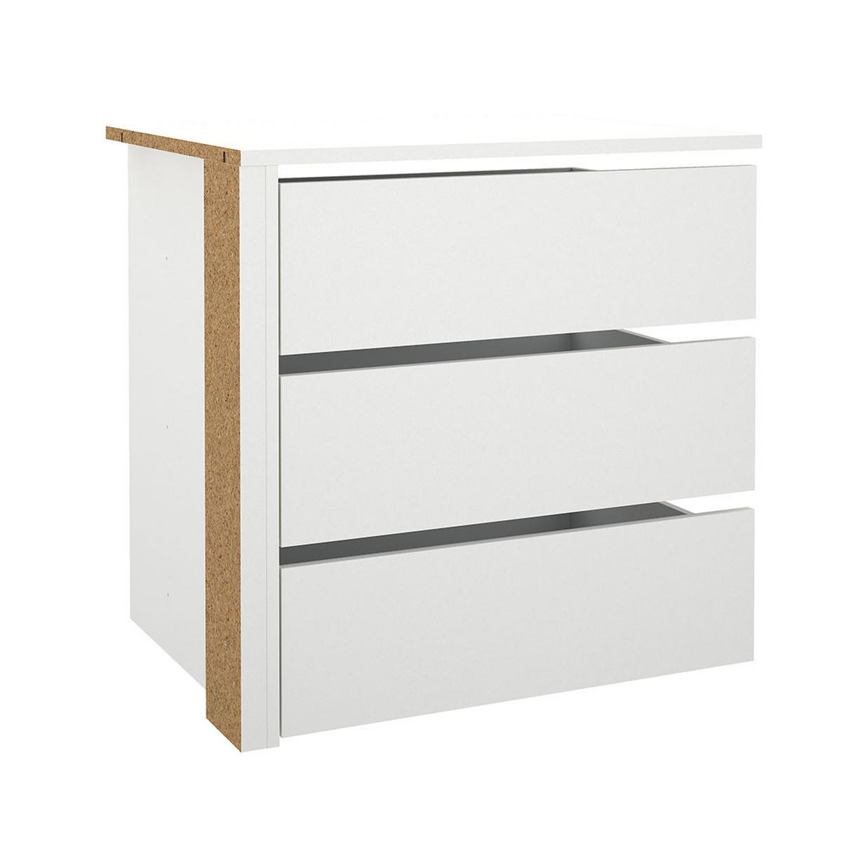 SCHUBLADENEINSATZ, Catania, Weiß, Holzwerkstoff, 70 x 55 x 72 cm - Weiß, Holzwerkstoff (70/72/55cm) - ebuy24