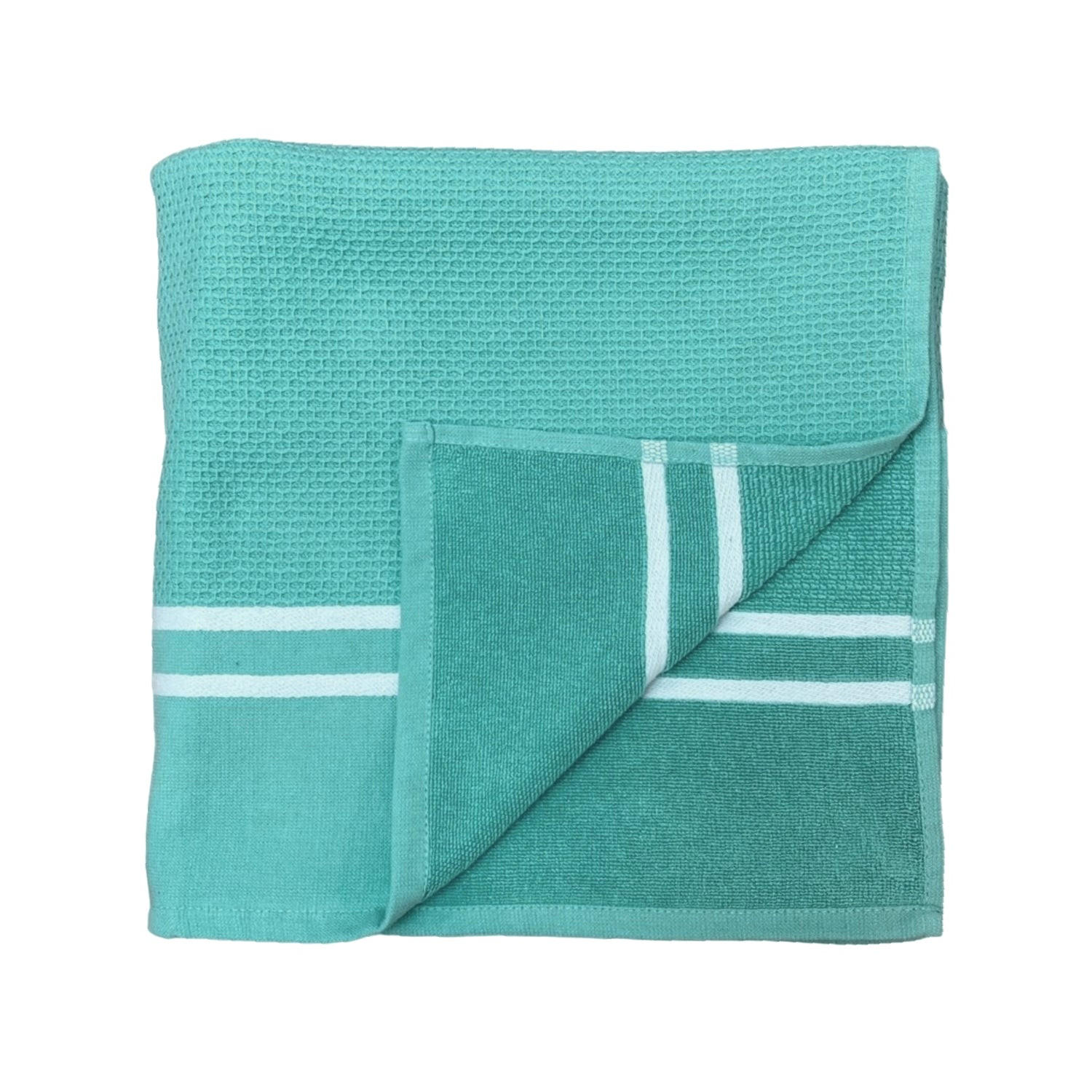 HAMAMTUCH mit Frotteefutter Waffle Aqua 90x170 355g/m² - Blau, Textil (90/170cm) - LE COMPTOIR DE LA PLAGE