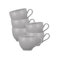 KAFFEETASSEN Amina Silbergrau 0,25 l 6er Set - Grau, Keramik (0.25L) - Seltmann Weiden