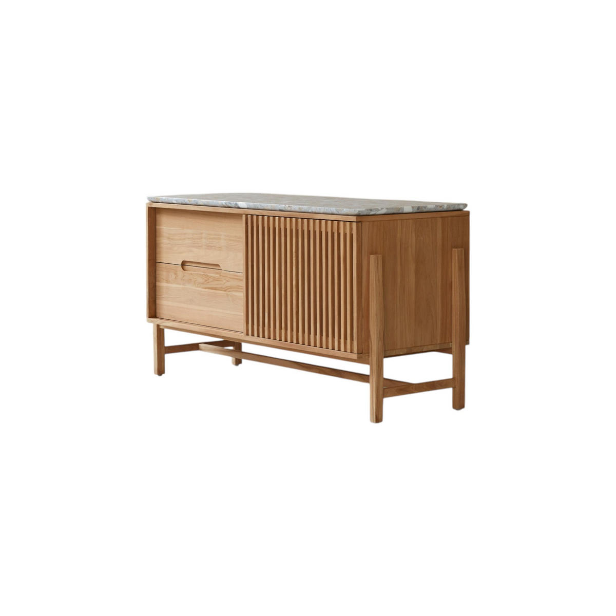 SIDEBOARD Isaure Natur aus Teak - Naturfarben, Holz (140/75/55cm) - Tikamoon