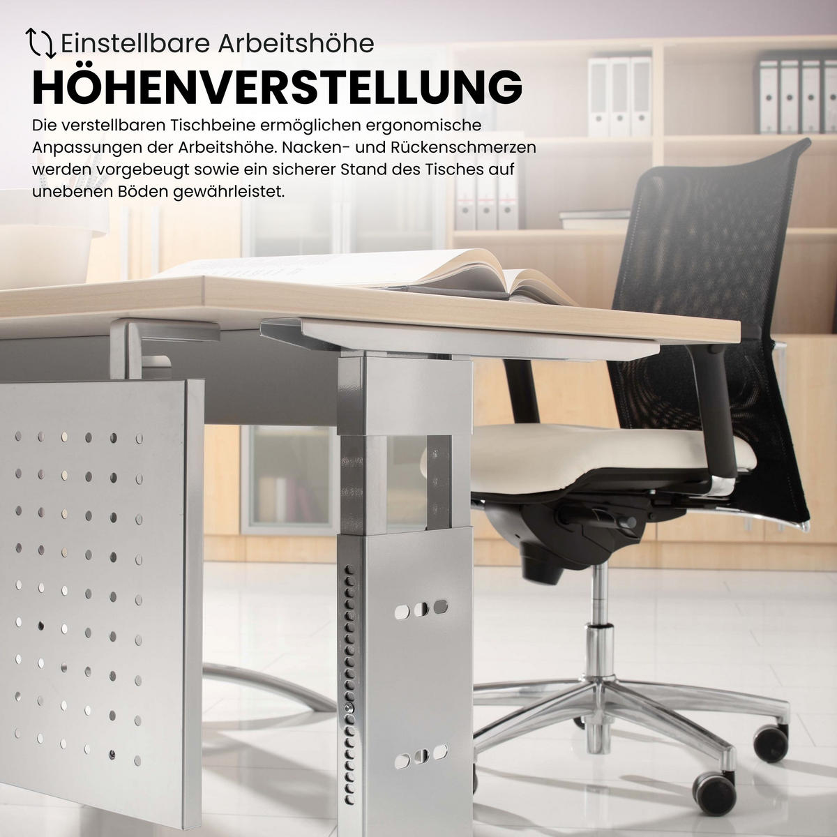SCHREIBTISCH Serie-F 80/80/74 cm in Buchefarben - Buchefarben, Holzwerkstoff (80/80/74cm) - bümö