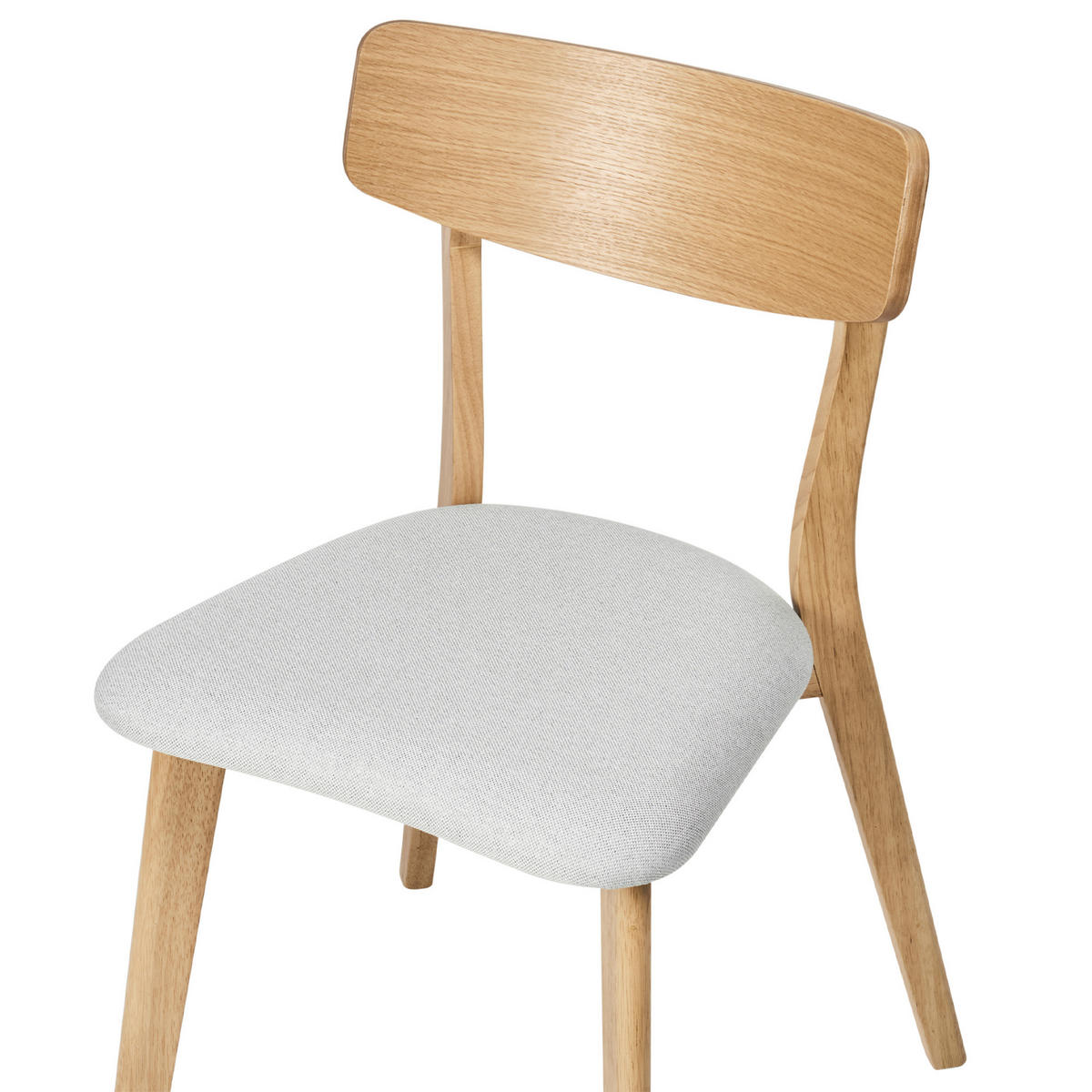 ESSZIMMERSTUHL 2er Set Holz Hellbraun/Grau Hope - Braun/Grau, Holz (51/77/49cm) - Beliani