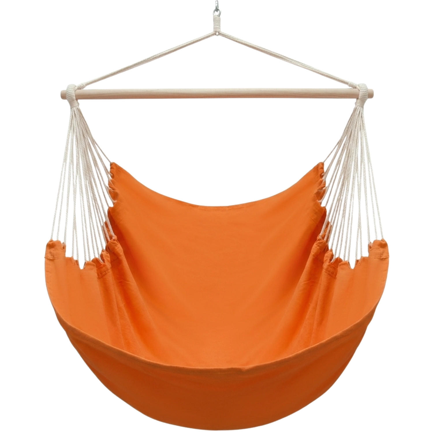XXL HÄNGESESSEL 185/130 cm Belastbar bis 150 kg Orange - Orange, Textil (130/155/185cm) - Amanka