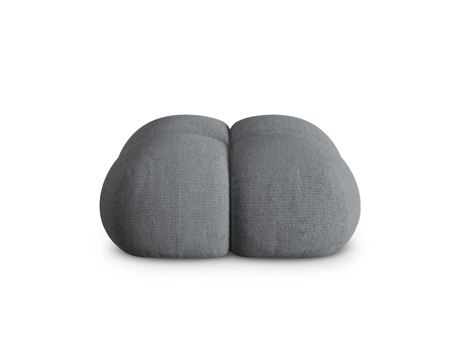 POUF Loretto aus strukturiertem Stoff grau - Grau, Textil (90/40/90cm) - Cosmopolitan Design