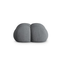POUF Loretto aus strukturiertem Stoff grau - Grau, Textil (90/40/90cm) - Cosmopolitan Design