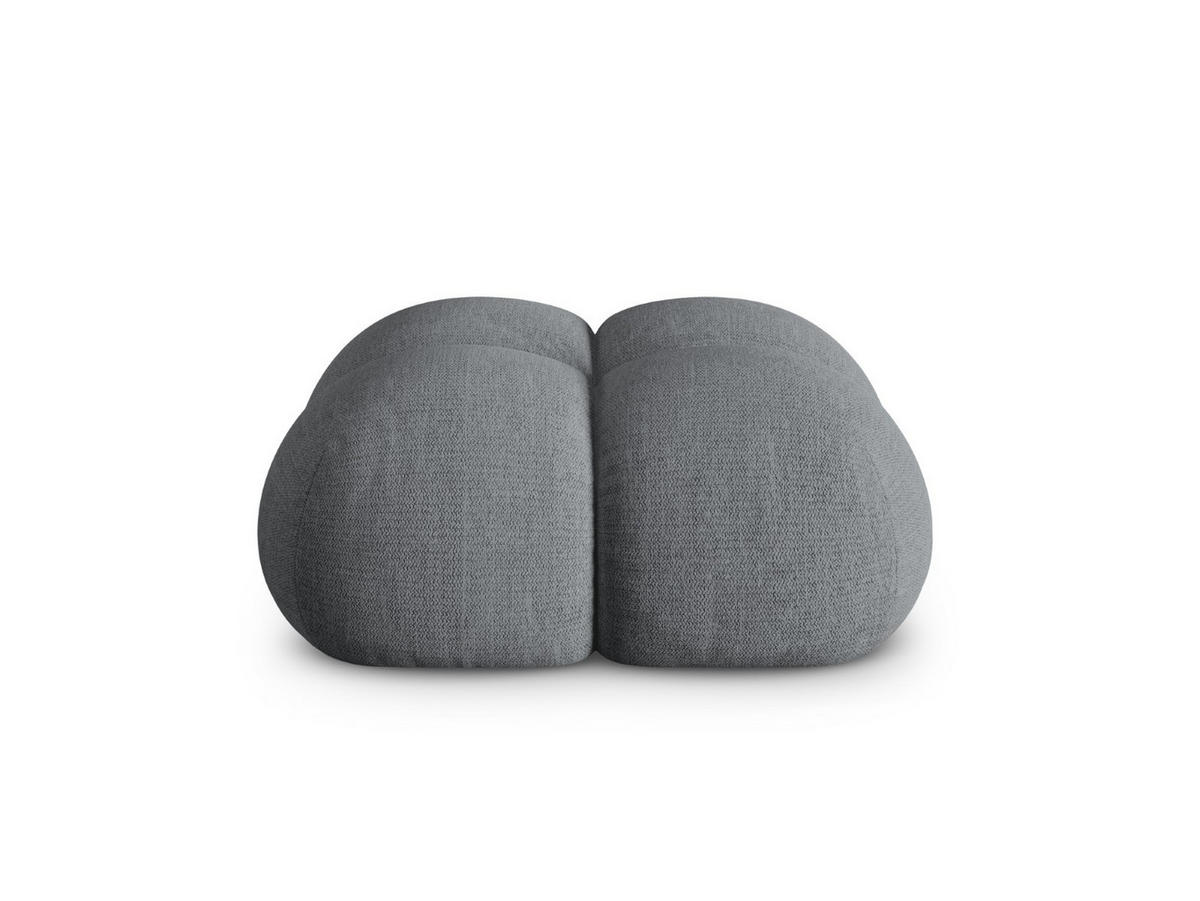 POUF Loretto aus strukturiertem Stoff grau - Grau, Textil (90/40/90cm) - Cosmopolitan Design
